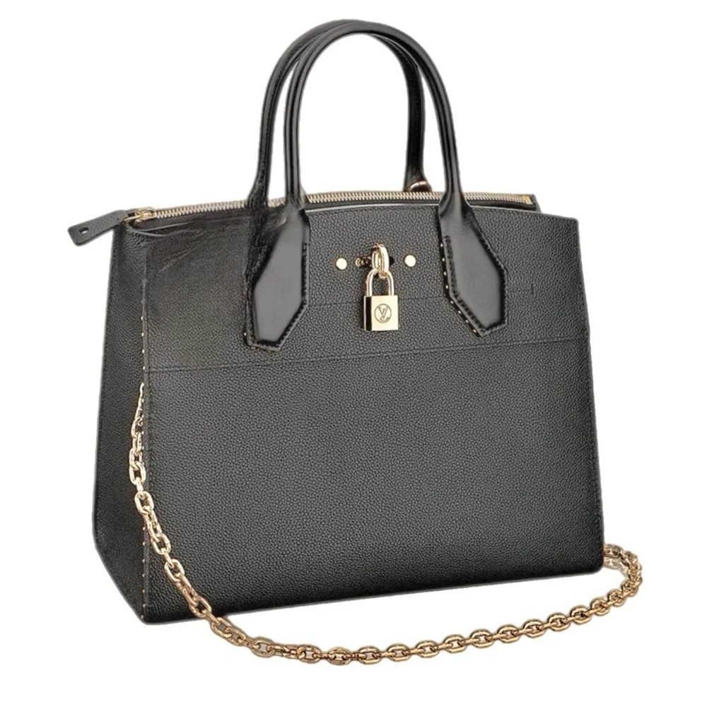 Louis Vuitton City Steamer Limited Edition Black Leather with Chain Strap